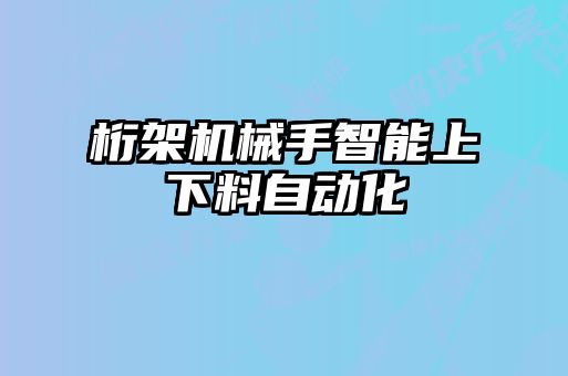 桁架機(jī)械手智能上下料自動化