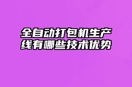 全自動打包機生產線有哪些技術優(yōu)勢