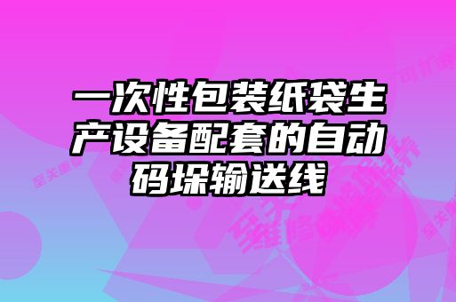一次性包裝紙袋生產(chǎn)設(shè)備配套的自動(dòng)碼垛輸送線(xiàn)
